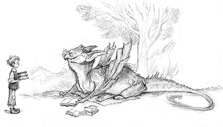 Turtle-like dragon sketch